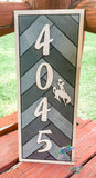 Steamboat House Number Painted Sign