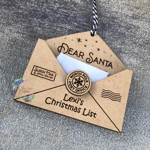 Dear Santa Christmas List Ornament