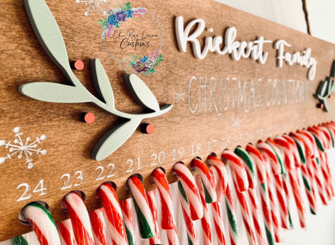 Christmas Candy Cane Countdown