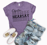 Objection! Hearsay. Tee