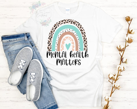 Mental Health Matters Rainbow Tee