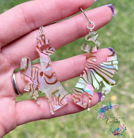 Zebra Opal Steamboat Earrings