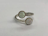 Double Druzy Ring